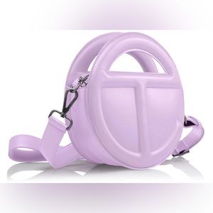 Telfar Round Circle Bag in Lavender